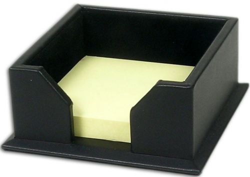 Dacasso Post-It Notes Holder - 1.75&#034; x 4.12&#034; - Leather - Black