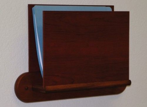 Wooden Mallet Open End Single Chart Holder - HIPPAA Compliant Dark Red Mahogany