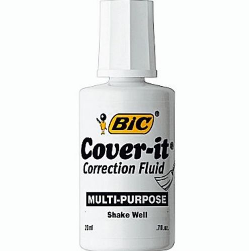 BIC Cover-It Multi-Purpose Correction Fluid .7fl.oz (White Out)