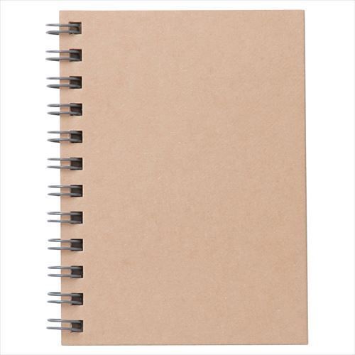 MUJI Afforestation paper double ring notebook A7 6mm ruled 48 sheets Beige