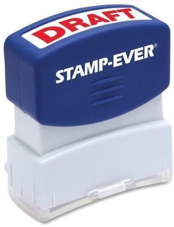 Pre Inked Message Stamp Draft Stamp Impression Size: 9/16 X 1 11/16