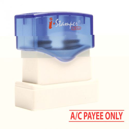 Pre-inked stamper &#034;a/c payee only&#034; i-stamper a04 - red for office /stemp rubber for sale