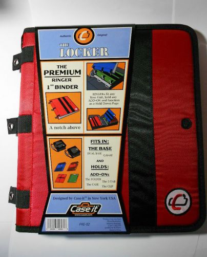 Case-It THE PREMIUM RINGER 1&#034; BINDER for ADD+ONs- Model Pre02- Red- New!