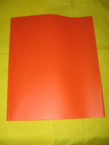 Lot of 48   3 Prong 2 Pocket Poly Folder Fasteners  All Orange Folders
