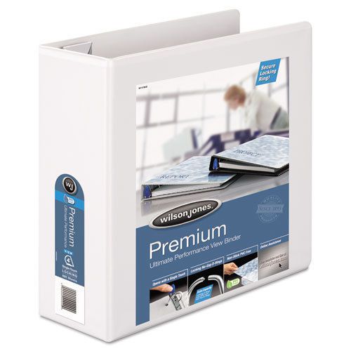 Ultra Duty D-Ring View Binder with Extra Durable Hinge, 4&#034;, White