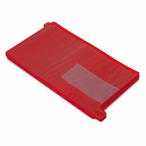 Smead End Tab Out Guides with Pockets, Poly, Legal, Red, 25/Box (SMD63950)
