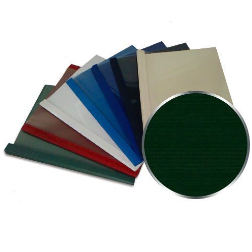 1/8&#034; Executive Forest Green Clear Front Thermal Covers - 100pk Free Shipping