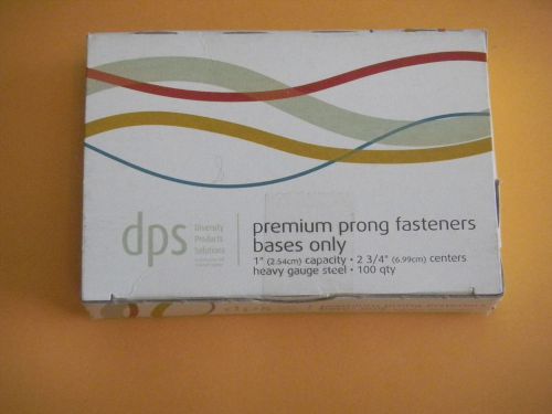 dps  Prong Bases  Paper Fastener 2 3/4&#034; Center to Center 1&#034; Capacity 100/Box