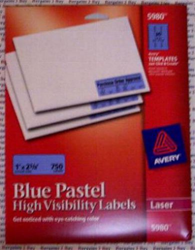3750 Avery Blue Pastel Laser/Copier Address Labels-NIB