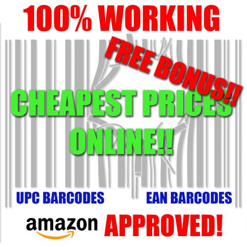 250 UPC BARCODE NUMBERS AMAZON APPROVED! Barcodes UPC EAN GS1 VERIFIED!!!