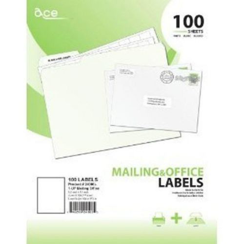 Ace brand laser full sheet self labels 8.5 x 11&#034; 300 pk for sale