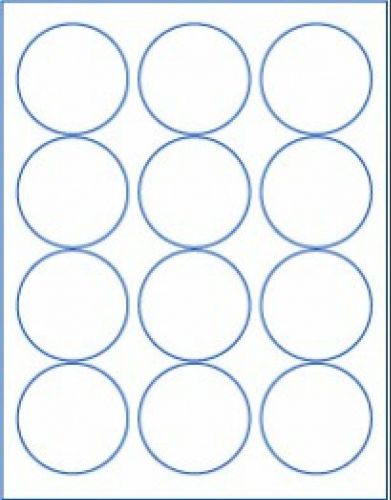 Round 2.5&#034; Labels white matte craft circle envelope sticker blank seal holiday