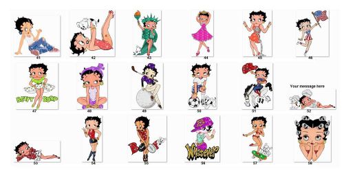 30 Return Address Labels &amp; 30 Square Stickers Betty Boop Buy3 get1 free (m10)