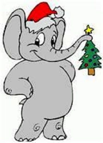 30 Custom Christmas Elephant Personalized Address Labels