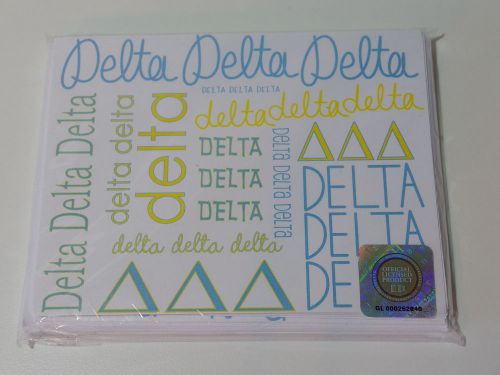 New delta delta delta sorority note cards 10 blue envelopes for sale