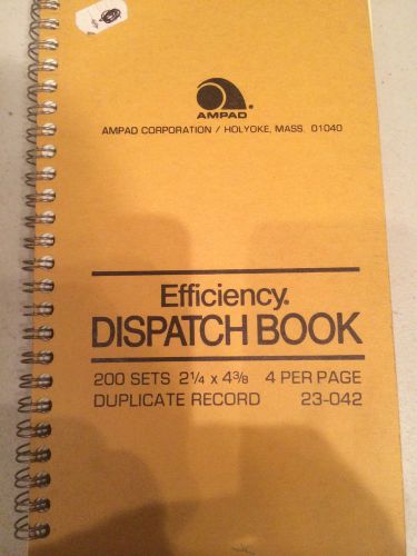 Dispatch Book Efficiency of 200 sets 2 1/4&#034;x4 3/8&#034; 4 per page Duplicate Record