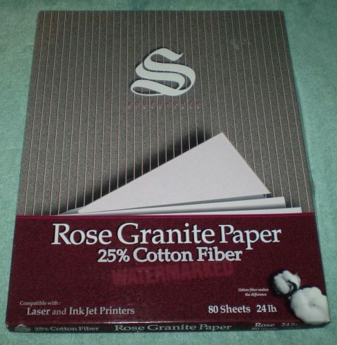 Southworth Rose Granite 25% Cotton Fiber Watermarked Paper 24lb Partial Box