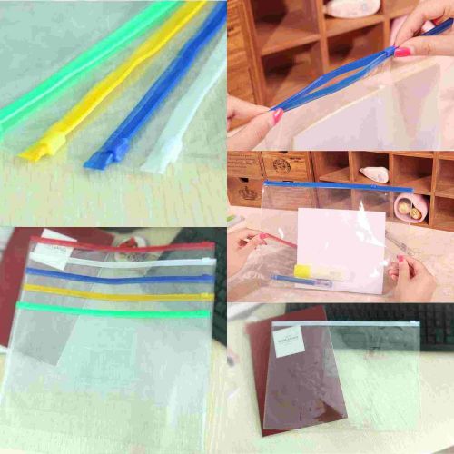 1x School Stationery A4 Paper Bag Zipper File Document Folder Holder Clear Pouch