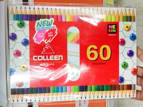 COLLEEN 60 COLORS BOX SET OF 60 NEON COLOURED ART PENCILS PAINT- NO 787