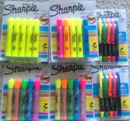 Sharpie Highlighters Mixed lot-Assorted colors and same color packs-&amp;CLOSE OUT&amp;
