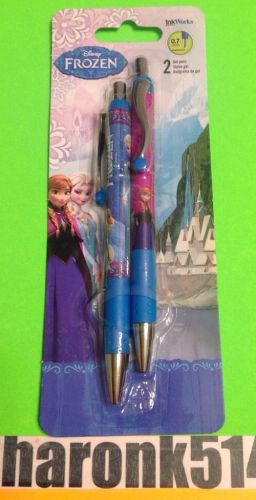 Disney Frozen - Pack of 2 Ink Works Gel Pens ~ Elsa, Anna, Olof