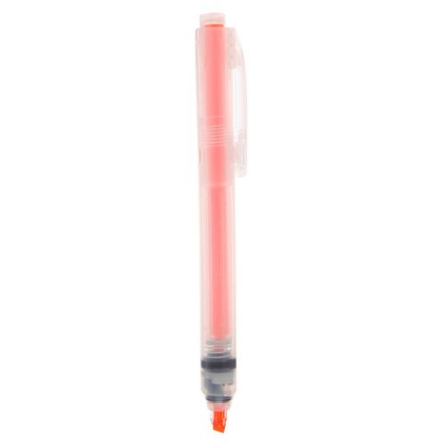MUJI MoMA Polypropylene knock-type fluorescent pen ORANGE from Japan