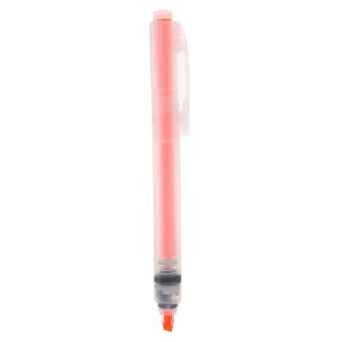 MUJI MoMA Polypropylene knock-type fluorescent pen ORANGE from Japan