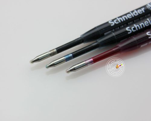 10 pcs black fine schneider 39 gel ink gel ballpoint pens ink refills universal for sale