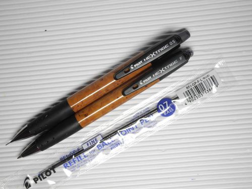 Pilot 0.7mm ball point pen &amp; 0.5mm mechanical pencil Wood Bois free refill