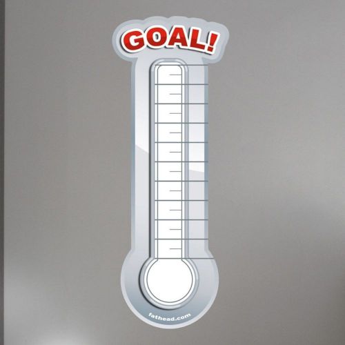 Huge Dry Erase Goal Thermometer Vinyl Approx 4 Feet Tall