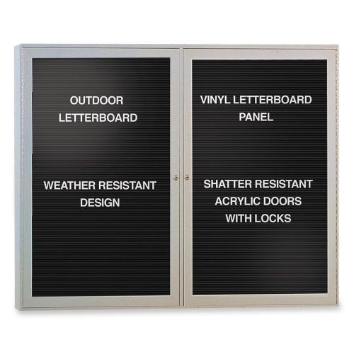 Ghepa23648bxbk outdoor enclosed letterbrd,2-door,locking,4&#039;x3&#039;,am frame for sale