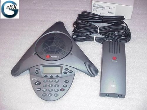 Polycom SoundStation VTX1000 +90day Warranty, 2- Microphones, Subwoofer, PwrSply