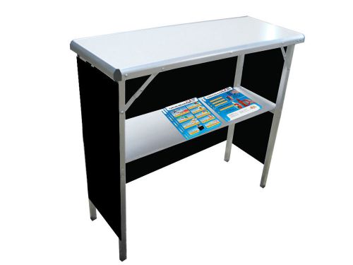 Trade Show Promotional Demo Counter - Pop Up - Unbranded Black Skirt Included