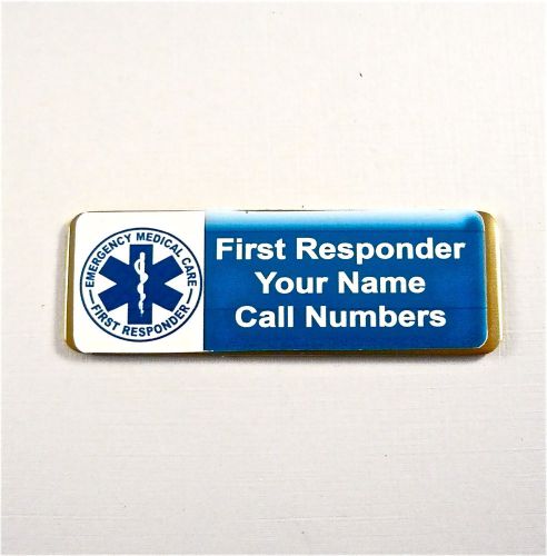 FIRST  RESPONDER PERSONALIZED MAGNETIC ID NAME BADGE, MEDICAL,DOCTOR,NURSE,EMS