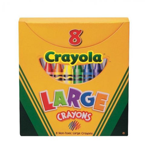 Crayola Large Size Crayons, Assorted Colors, 8 ct.