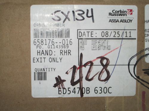 Corbin russwin fire listed surface vertical rod pushpad exit device ed5470b nib for sale