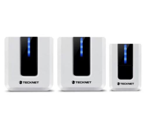 TeckNet WA638 Twin Mains Plug-in Wireless Cordless Doorbell Door Chime New