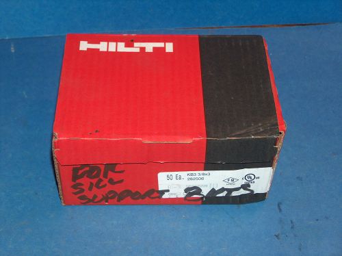 50 - HILTI KB3 3/8&#034; x 3&#034; Kwik Bolt 3 Expansion Anchor New Never Used