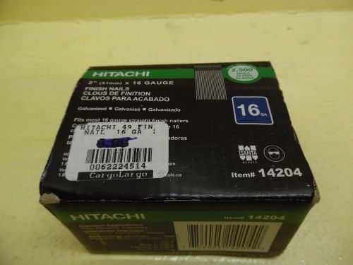 Box of 2,500 Hitachi 2&#034; x 16 Gauge Ga Straight Finish Nails 14204