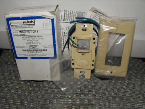 Sensor switch wsd-pdt-2p wall switch motion sensor 120/277v ivory new in box for sale