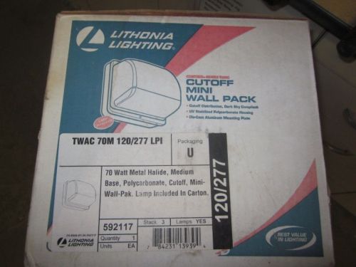 Lithonia Cutoff Mini Wall Pack, 70 watt metal halide