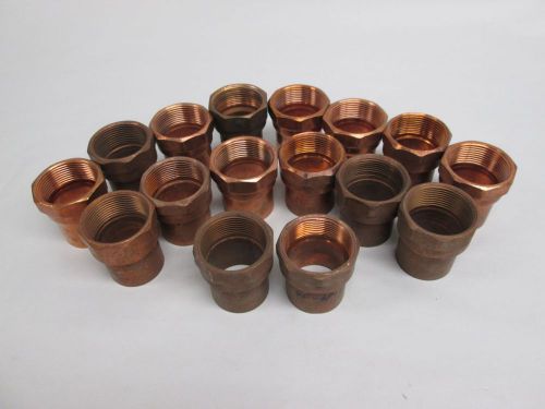 Lot 16 new assorted copper 1-3/4in thread-weld adaptor pipe fitting d328187 for sale