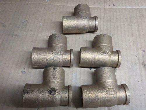 NIBCO 3/4 SWEAT x 3/4 SWEAT x 3/4 FEMALE BRASS NOS FITTING GROUP of 5 PIECES