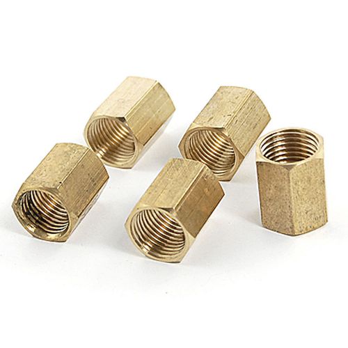 Pipe hexagonal 11.9mm female thread brass fitting 5 pcs for sale