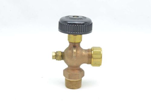 CONSOLIDATED BRASS MANUAL HAND TURN 3/4IN NPT WATER GAUGE VALVE D408746