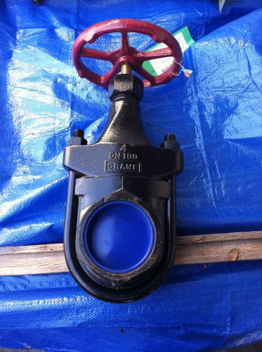 “new surplus” ever flanged knife gate valve, 4&#034; cast iron class 100 for sale