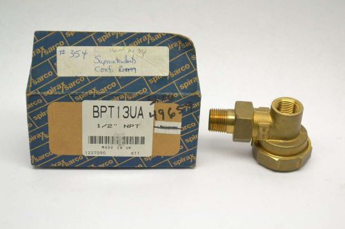 New spirax sarco bpt13ua thermostatic 230psi 1/2 in npt brass steam trap b397361 for sale