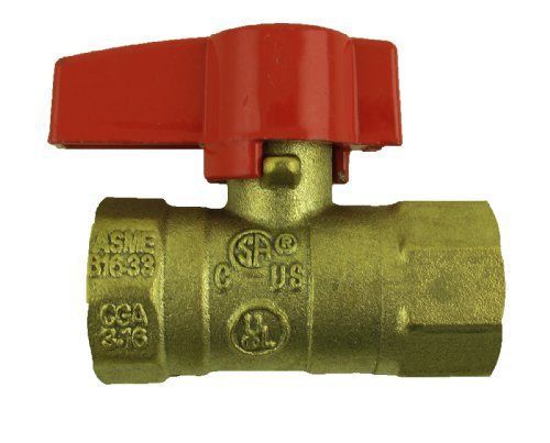 Aviditi 11152AVI Gas Ball Valve with Threaded Ends  1-Inch FIP by FIP