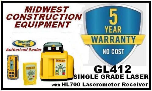 New trimble spectra precision gl412 single grade laser with hl700 receiver for sale