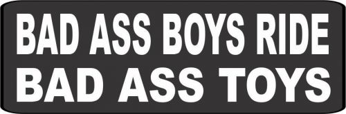 3 - Bad Ass Boys Ride Bad Ass Toys Helmet/Hard Hat/Motorcycle Sticker HS-415